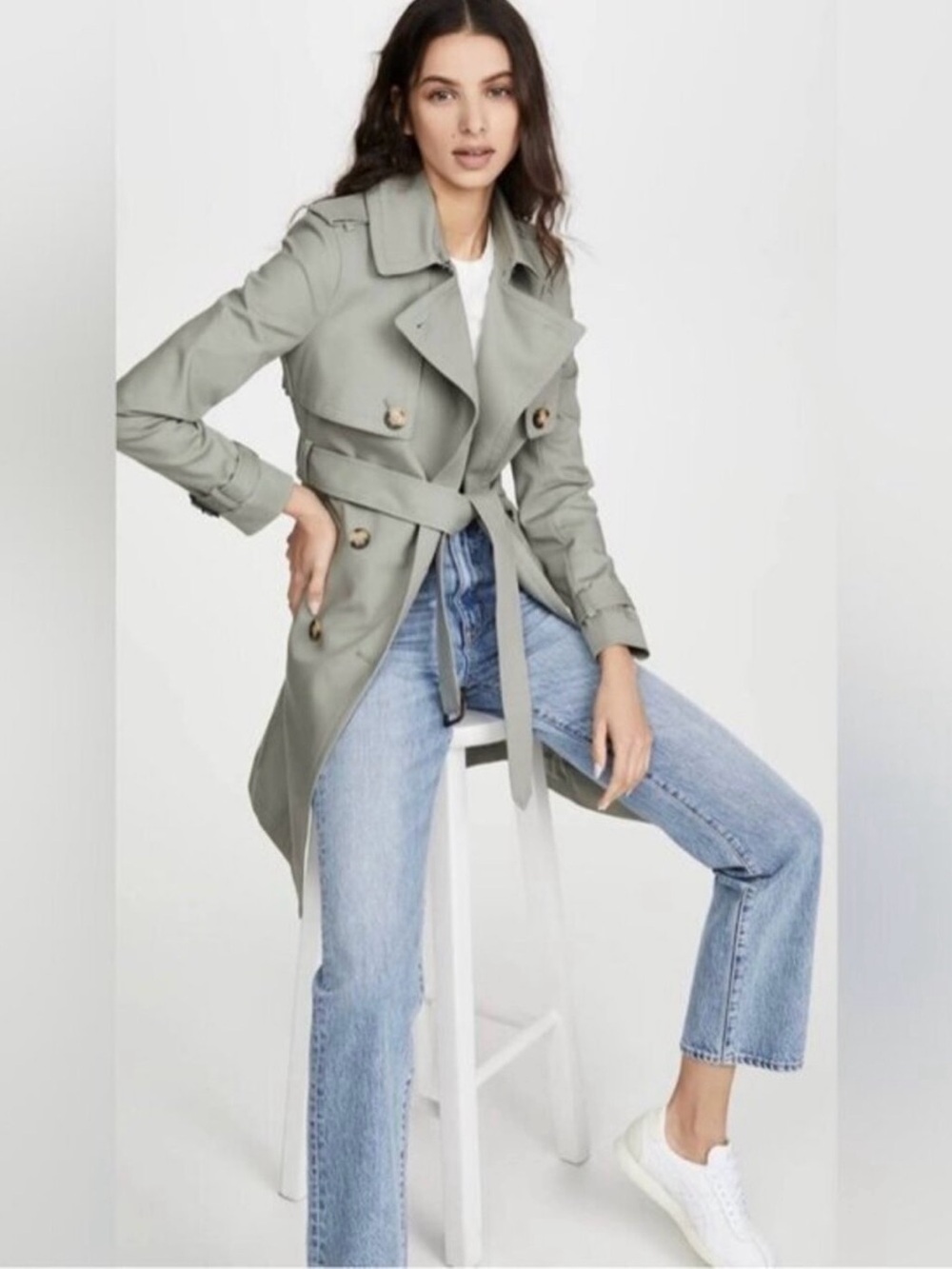NWT- Club Monaco Maite Belted Trench Coat Size Medium